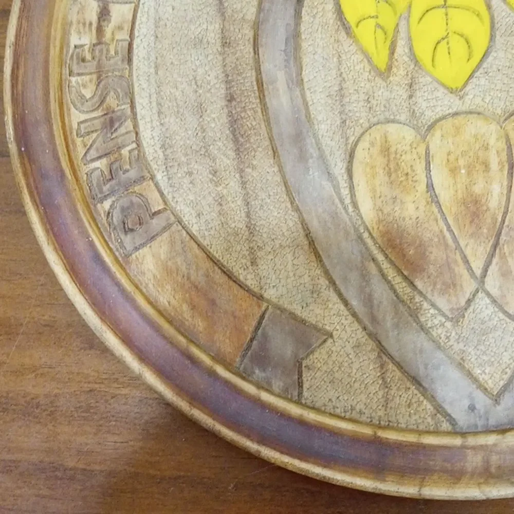 Haiti Wood Folk Art Plate - 